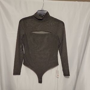 ReoRia Charcoal Long Sleeve Bodysuit